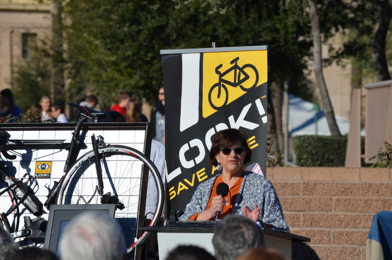 Candace speaking to crowd